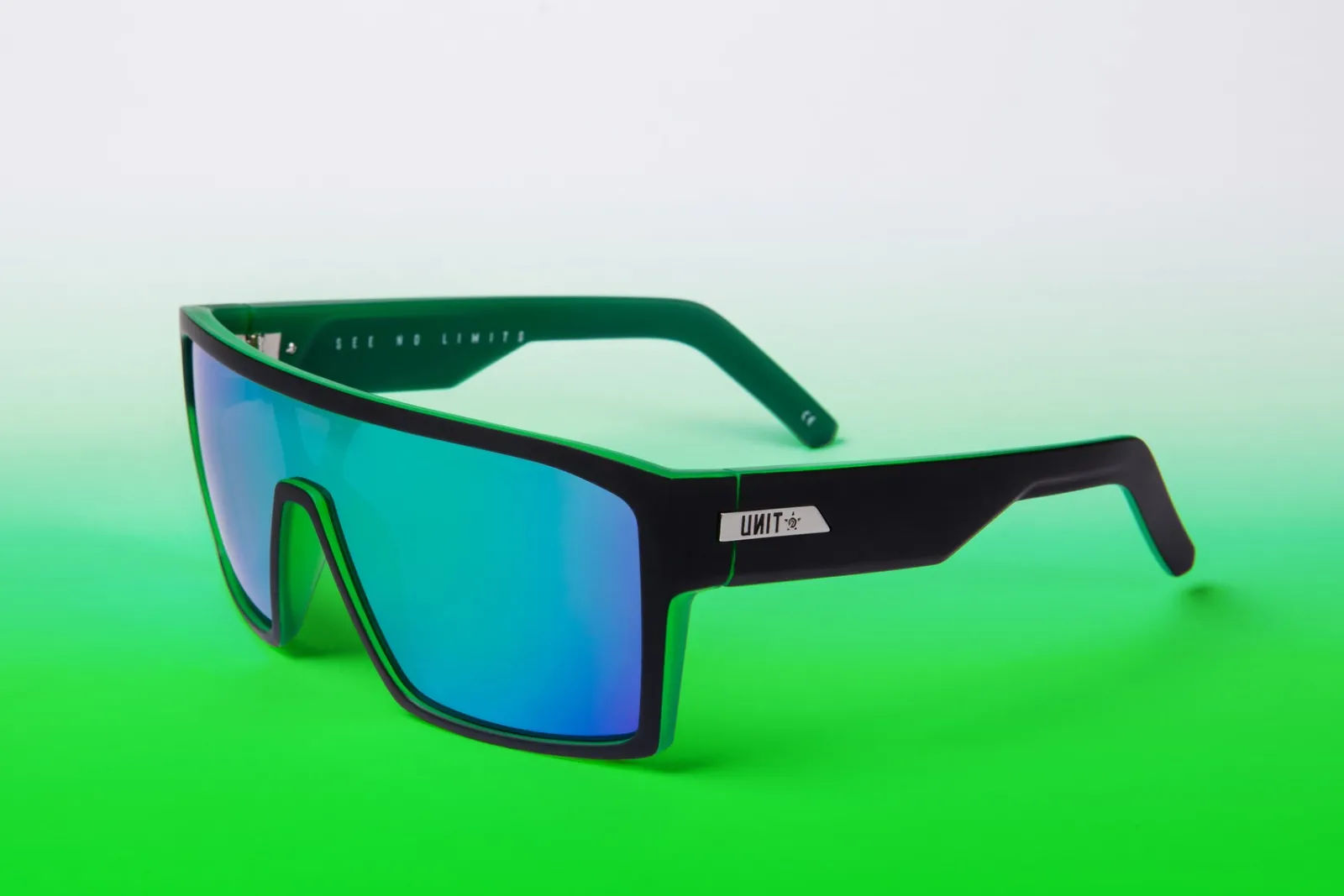 Unit Clothing UNIT Sunglasses Command - Matte Black Green Polarised MB GREEN Online