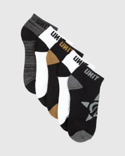 Unit Clothing UNIT Vital Youth Bamboo Socks Lo-lux 5 Pack MULTI Best